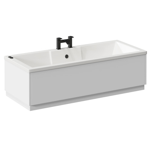 Legend 1700mm x 700mm Right Hand 12 Jet Matt Black V-Tec Single Ended Whirlpool Bath Left Hand View