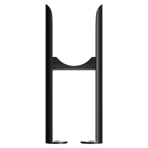 Colore Colosseum Matt Black Floor Mounting Feet for Double Panel Radiators View from Front