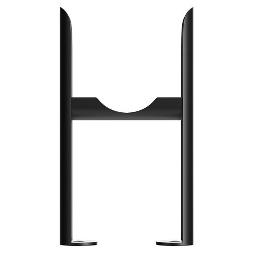 Colore Colosseum Matt Black Floor Mounting Feet for Triple Panel Radiators View from Front