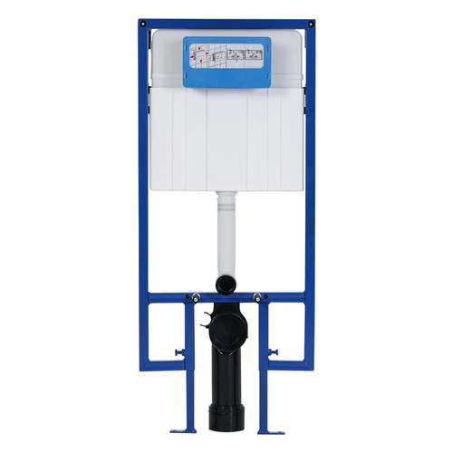 Jesi Mechanical Low Height Concealed Cistern with Wall Frame View from Front