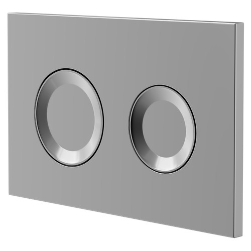 Pavia Polished Chrome Dual Flush Plate with Round Buttons Right Hand View