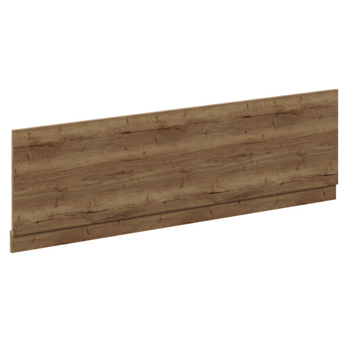 Napoli Tobacco Oak MFC 1800mm Front Bath Panel with Plinth Left Hand View