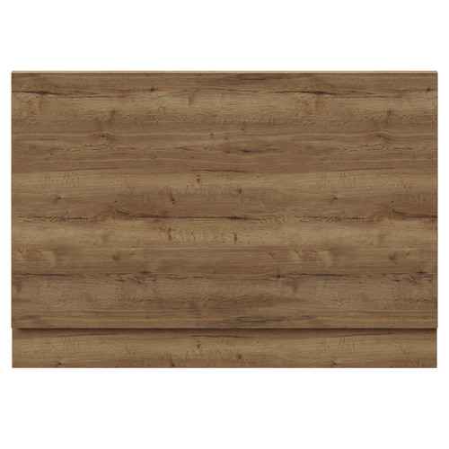 Napoli Tobacco Oak MDF 800mm End Bath Panel with Plinth View from Front