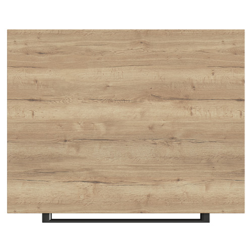 Napoli Tobacco Oak 500mm Wall Mounted Vanity Unit for Countertop Basins with Single Drawer and Gunmetal Grey Handle View from Top