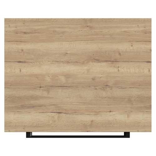 Napoli Tobacco Oak 500mm Wall Mounted Vanity Unit for Countertop Basins with Single Drawer and Matt Black Handle View from Top