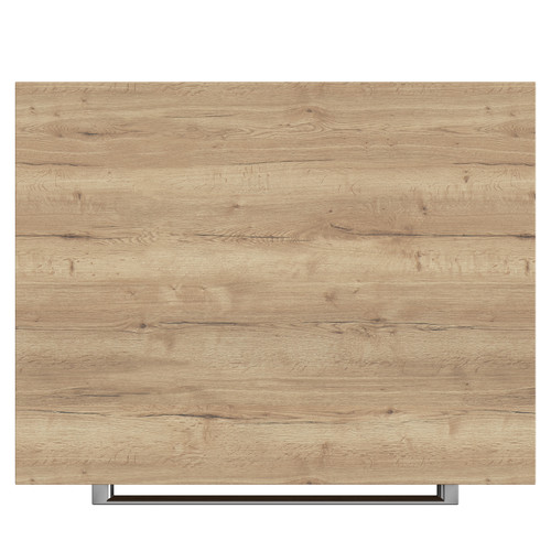 Napoli Tobacco Oak 500mm Floor Standing Vanity Unit for Countertop Basins with 2 Drawers and Chrome Handles View from Top
