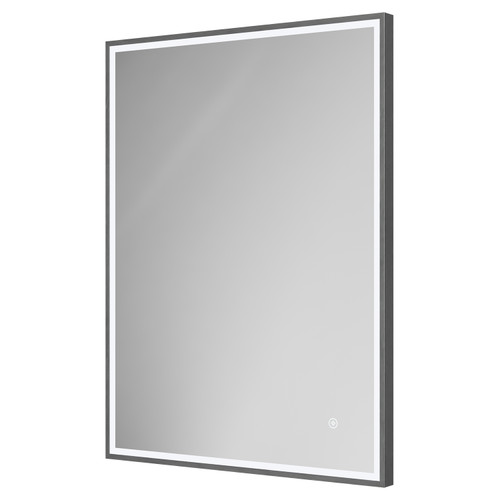 Madison Colore Gunmetal Grey 600mm x 800mm Illuminated Dimmable LED Mirror with Demister and Touch Sensor Right Hand View