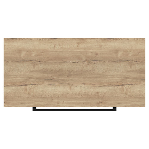 Napoli 390 Tobacco Oak 800mm Wall Mounted Vanity Unit for Countertop Basins with 2 Drawers and Matt Black Handles View from Top