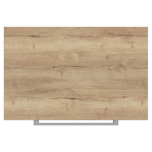 Napoli 390 Tobacco Oak 600mm Wall Mounted Vanity Unit for Countertop Basins with 2 Drawers and Chrome Handles View from Top