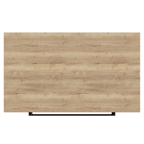 Napoli Tobacco Oak 800mm Floor Standing Vanity Unit for Countertop Basins with 2 Drawers and Matt Black Handles View from Top