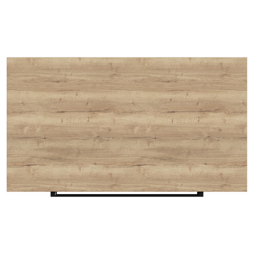 Napoli Tobacco Oak 800mm Wall Mounted Vanity Unit for Countertop Basins with 2 Drawers and Matt Black Handles View from Top