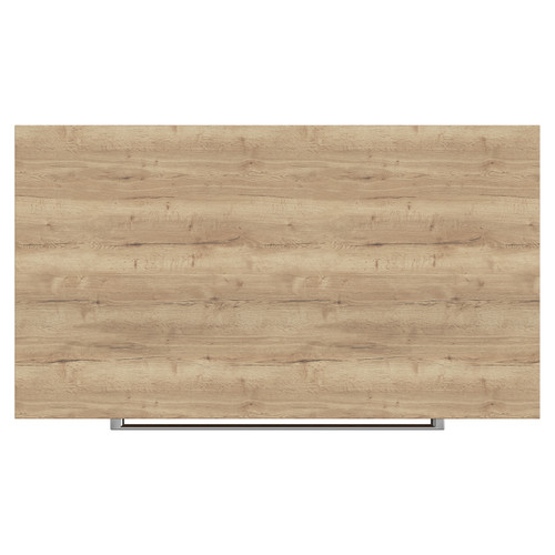 Napoli Tobacco Oak 800mm Wall Mounted Vanity Unit for Countertop Basins with 2 Drawers and Chrome Handles View from Top