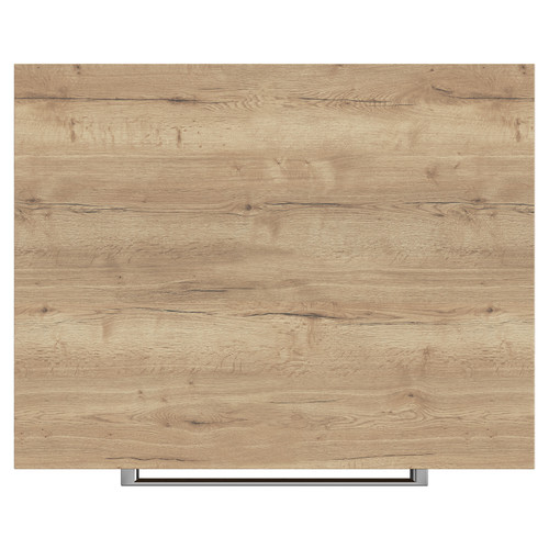 Napoli Tobacco Oak 600mm Wall Mounted Vanity Unit for Countertop Basins with 2 Drawers and Chrome Handles View from Top