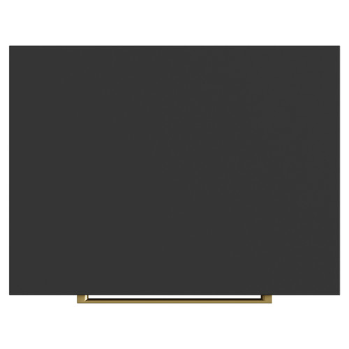 Napoli Matt Black 600mm Wall Mounted Vanity Unit for Countertop Basins with 2 Drawers and Brushed Brass Handles View from Top