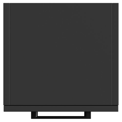 Napoli Matt Black 350mm x 1600mm Wall Mounted Tall Storage Unit with 2 Doors and Matt Black Handles View from Top