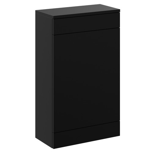 Napoli Matt Black 500mm Toilet Unit Left Hand View