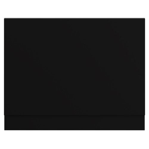 Napoli Matt Black MDF 700mm End Bath Panel with Plinth View from Front
