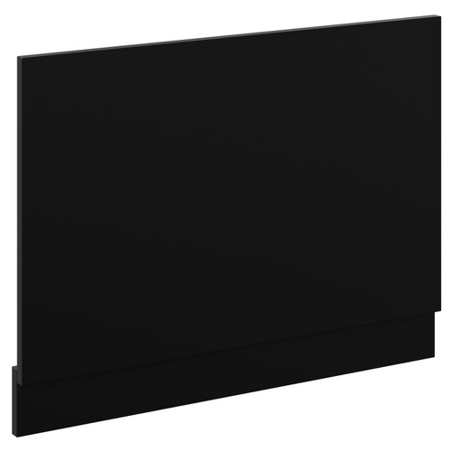 Napoli Matt Black MDF 750mm End Bath Panel with Panel Left Hand View