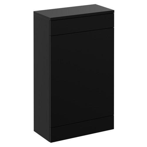 Napoli Matt Black 500mm Combination Toilet Unit Left Hand View