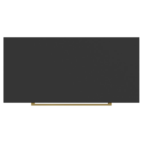 Napoli 390 Matt Black 800mm Wall Mounted Vanity Unit for Countertop Basins with 2 Drawers and Brushed Brass Handles View from Top