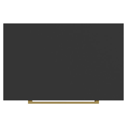 Napoli 390 Matt Black 600mm Wall Mounted Vanity Unit for Countertop Basins with 2 Drawers and Brushed Brass Handles View from Top