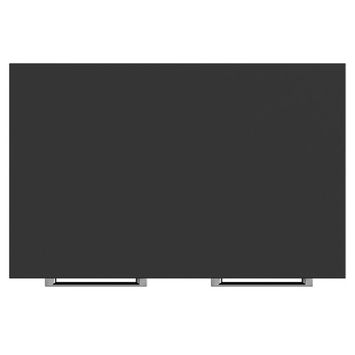 Napoli 390 Matt Black 600mm Floor Standing Vanity Unit for Countertop Basins with 2 Doors and Chrome Handles View from Top