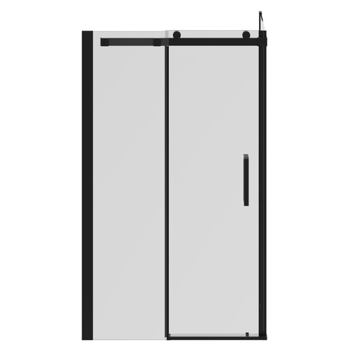Series 10 Colore Matt Black Roller 1200mm x 800mm Sliding Door Shower Enclosure View from Front