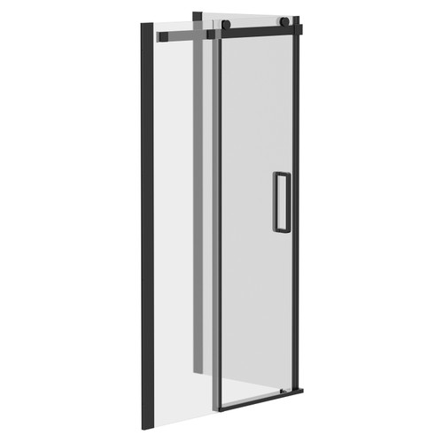 Series 10 Colore Matt Black Roller 1200mm x 800mm Sliding Door Shower Enclosure Left Hand View