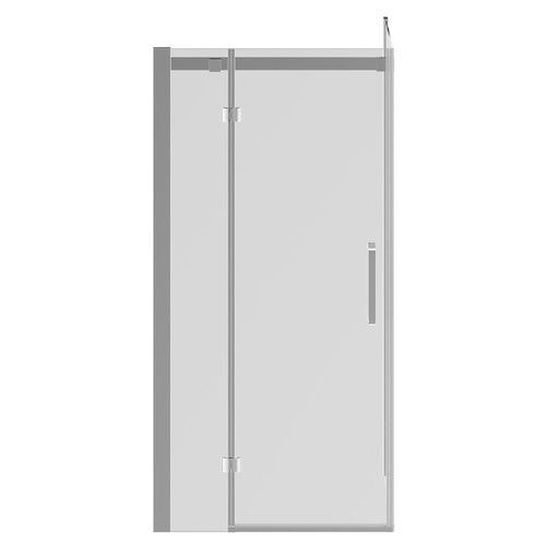 Series 10 Chrome Inline 1000mm x 800mm Hinged Door Shower Enclosure View from Front