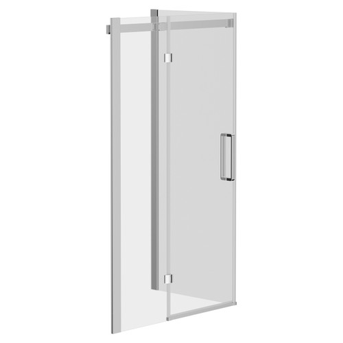 Series 10 Chrome Inline 1200mm x 800mm Hinged Door Shower Enclosure Left Hand View