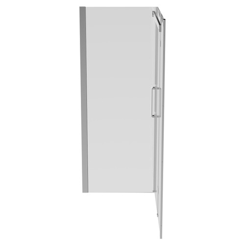 Series 10 Chrome Inline 1200mm x 800mm Hinged Door Shower Enclosure View from Side