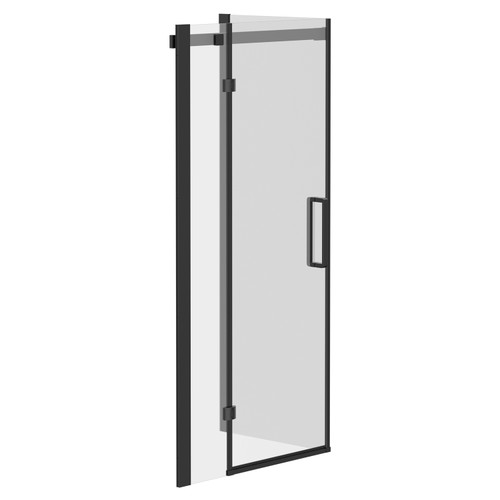 Series 10 Colore Matt Black Inline 1000mm x 700mm Hinged Door Shower Enclosure Left Hand View