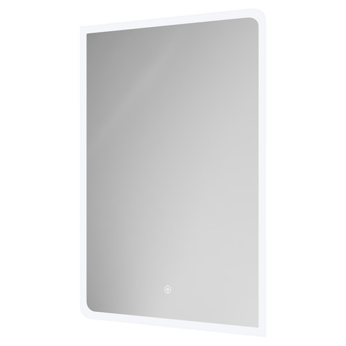Somerset 500mm x 700mm Illuminated Dimmable LED Mirror with Demister and Touch Sensor Right Hand View
