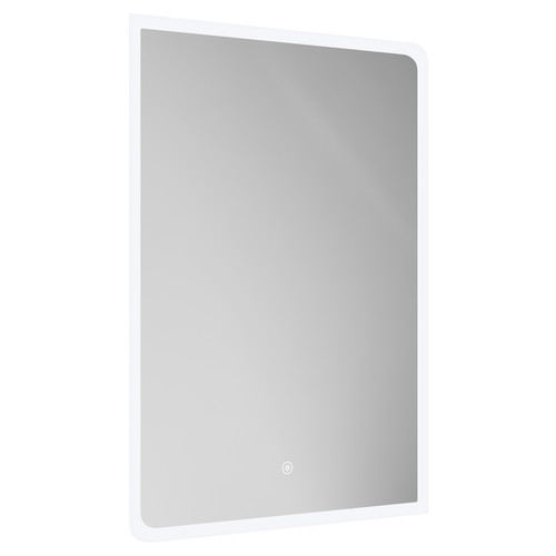 Somerset 500mm x 700mm Illuminated Dimmable LED Mirror with Demister and Touch Sensor Left Hand View