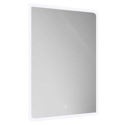 Somerset 600mm x 800mm Illuminated Dimmable LED Mirror with Demister and Touch Sensor Left Hand View