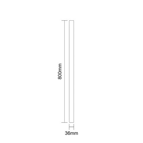 Bamford Colore Matt Black Aluminium Frame 500mm x 800mm Mirror Dimensions Side