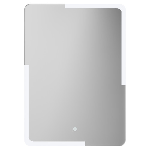 Houston 500mm x 700mm Illuminated Dimmable LED Mirror with Demister and Touch Sensor View from Front