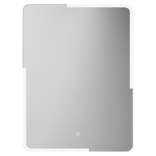 Houston 600mm x 800mm Illuminated Dimmable LED Mirror with Demister and Touch Sensor View from Front