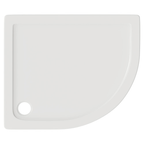 Pearlstone 900mm x 760mm x 40mm Right Hand Offset Quadrant Shower Tray View from Top