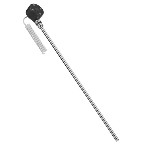 Dias Colore Matt Black 600 Watt Digital Electric Heating Element Left Hand View