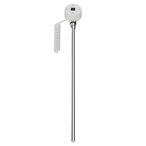 Dias White 600 Watt Digital Electric Heating Element Front Hand View