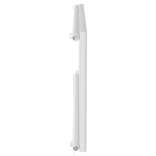 Sinclair White 600mm x 1395mm Horizontal Digital Thermostatic Single Panel Electric Radiator Side on View