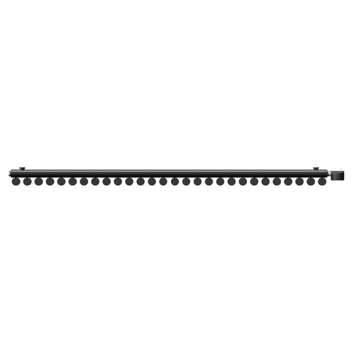 Sinclair Colore Matt Black 600mm x 1395mm Horizontal Digital Thermostatic Single Panel Electric Radiator Top View From Above