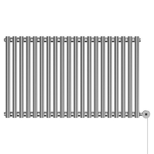Sinclair Chrome 600mm x 995mm Horizontal Digital Thermostatic Single Panel Electric Radiator Front View