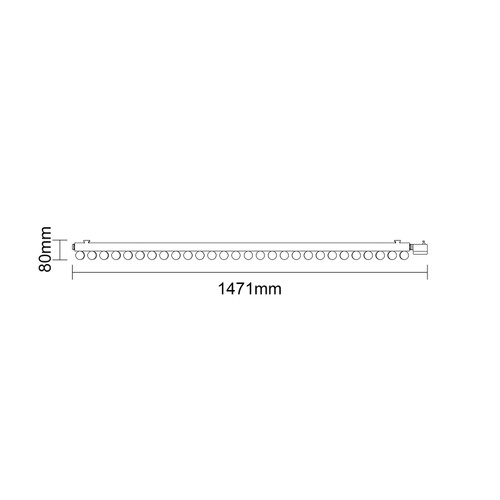 Sinclair Chrome 600mm x 1395mm Horizontal Digital Thermostatic Single Panel Electric Radiator Dimensions