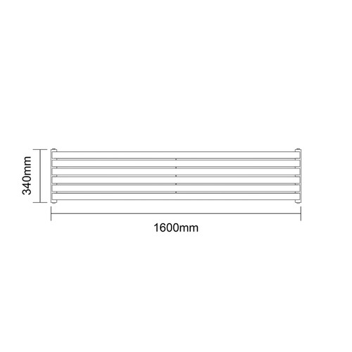 Empire White 340mm x 1600mm Horizontal Double Panel Radiator Dimensions