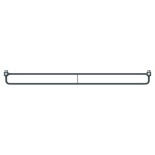 Empire Anthracite 288mm x 1200mm Horizontal Double Panel Radiator Top View From Above