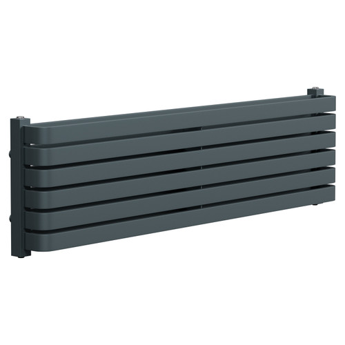 Empire Anthracite 340mm x 1200mm Horizontal Double Panel Radiator Left Hand Side View