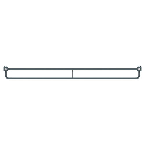Empire Anthracite 340mm x 1200mm Horizontal Double Panel Radiator Top View From Above