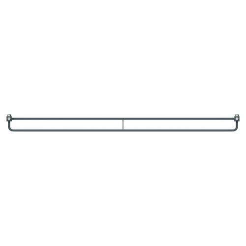 Empire Anthracite 288mm x 1600mm Horizontal Double Panel Radiator Top View From Above